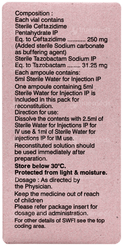 Combitaz 250/31.25mg Injection 1