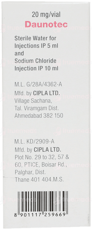 Daunotec 20mg Injection 1