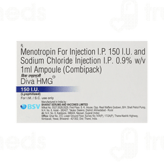 Diva Hmg 150iu Combipack Injection 1