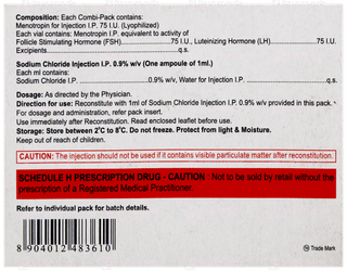 Diva Hmg Hp 75Iu Combipack Injection 1Ml