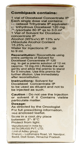 Docetero 120 Mg Injection 3 Ml