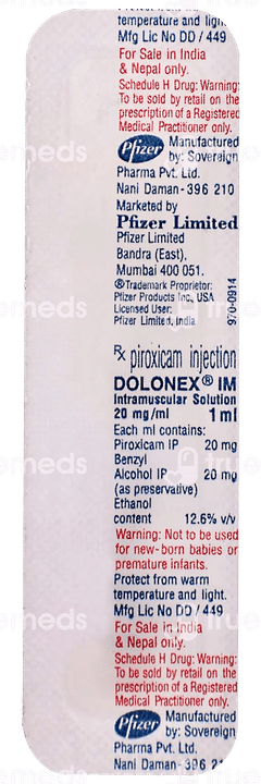Dolonex Im Injection 1ml Dolonex Im Injection 1ml