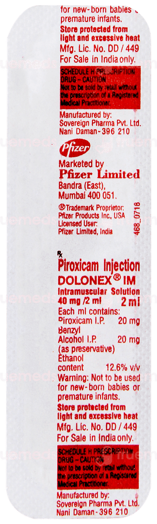 Dolonex Im 40mg Injection 2ml
