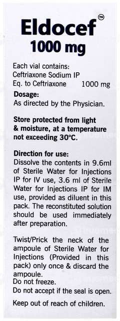 Eldocef 1000mg Injection 1