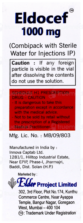 Eldocef 1000mg Injection 1