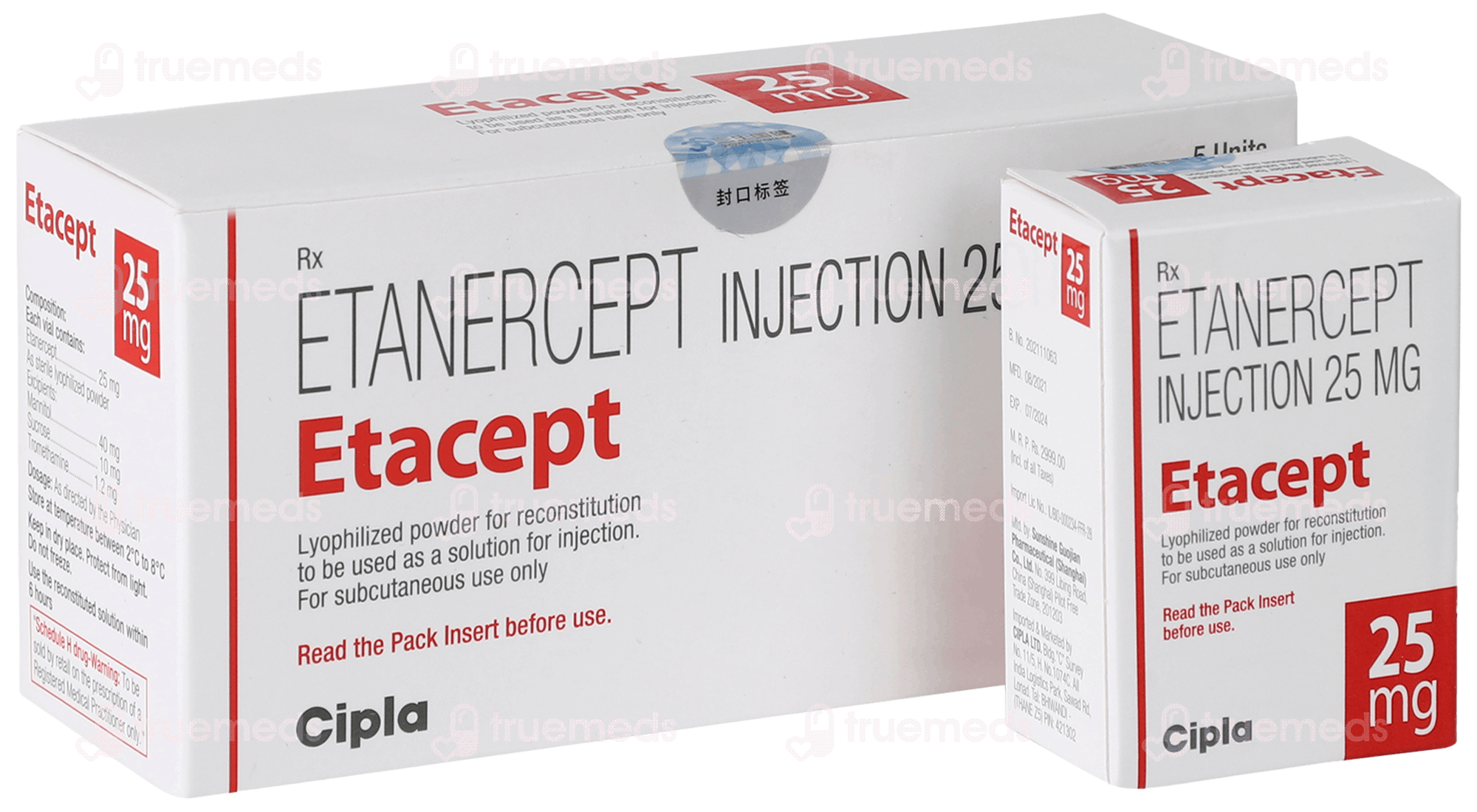 Etacept 25 Mg Injection 3 Ml - Uses, Side Effects, Dosage, Price | Truemeds