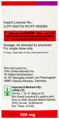 Ferinject 500mg Injection 10ml