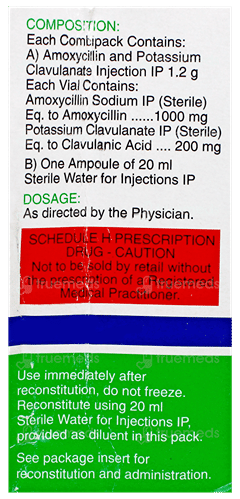 Flemiclav Iv 1000/200 Mg Injection 20 Ml