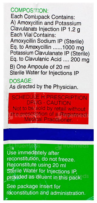 Flemiclav Iv 1000/200 Mg Injection 20 Ml