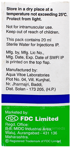 Flemiclav Iv 1000/200 Mg Injection 20 Ml