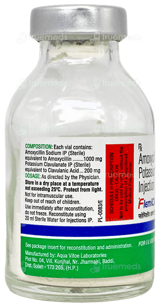 Flemiclav Iv 1000/200 Mg Injection 20 Ml