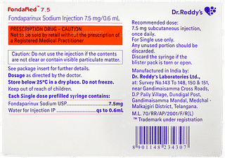 Fondared 7.5 Injection 0.6ml