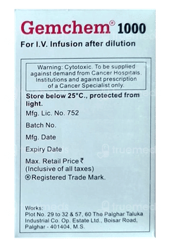 Gemchem 1000 Mg Injection 1