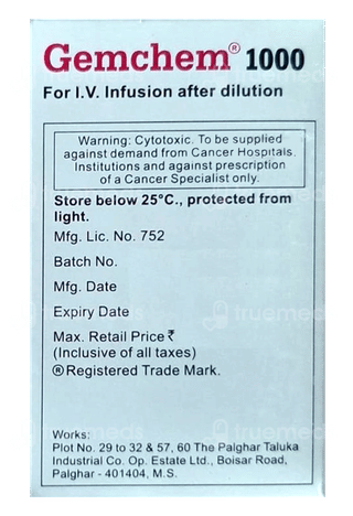 Gemchem 1000 Mg Injection 1