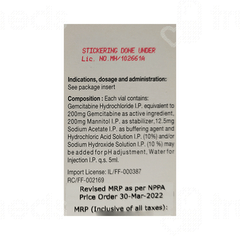 Gemcite 200 MG Injection 1 Gemcite 200 MG Injection 1