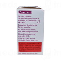 Gemtaz 1g Injection 1 Gemtaz 1g Injection 1