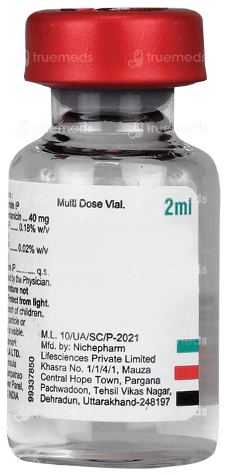 Gentacip 40 MG Injection 2 ML