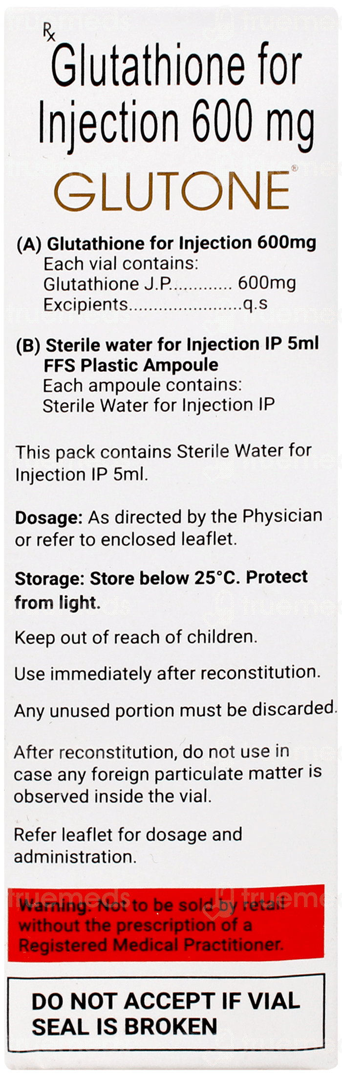 Glutone 600 MG Injection