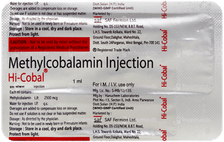 cobal b12 injection Hi Cobal Injection 1 ML