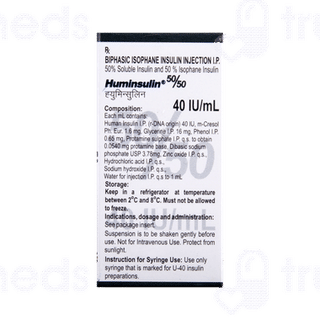 Huminsulin 50/50 100iu Injection 10ml