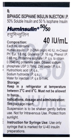 Huminsulin 50/50 40Iu Injection 10Ml