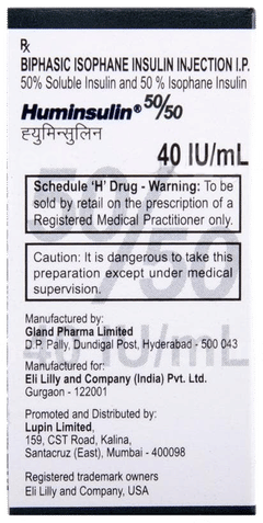 Huminsulin 50/50 40Iu Injection 10Ml