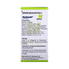 Huminsulin N 100iu Injection 10ml