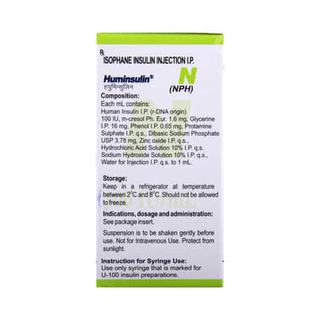 Huminsulin N 100iu Injection 10ml