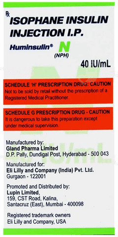 Huminsulin N 40Iu Injection 10Ml