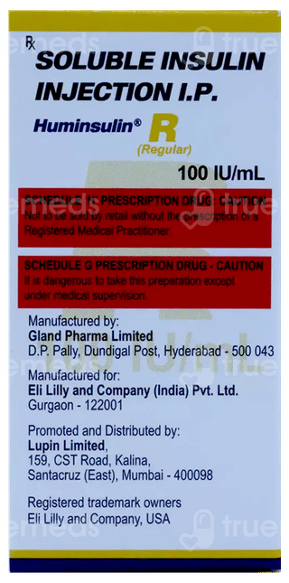 Huminsulin R 100Iu Injection 10Ml