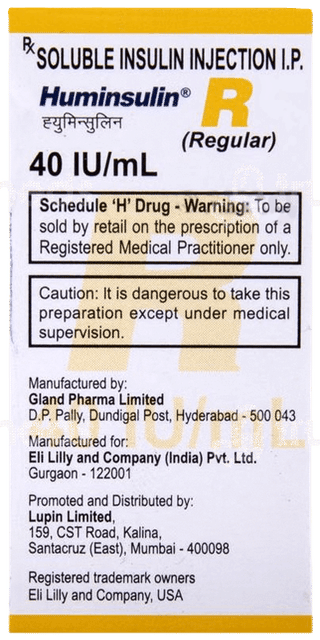 Huminsulin R 40Iu Injection 10Ml