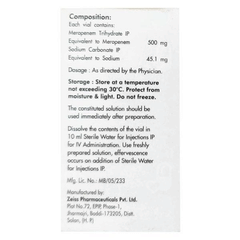 Icubac 500 Mg Injection 1 Icubac 500 Mg Injection 1