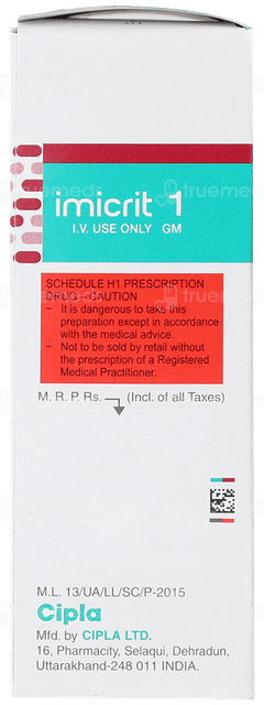 Imicrit 1000/1000 Mg Injection 30 Ml