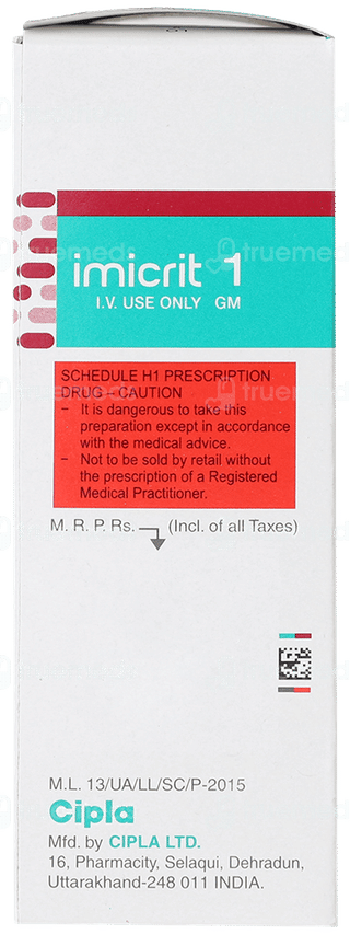 Imicrit 1000/1000 Mg Injection 30 Ml