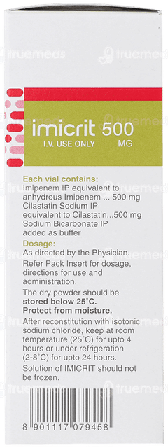 Imicrit 500mg Injection 1 Imicrit 500mg Injection 1