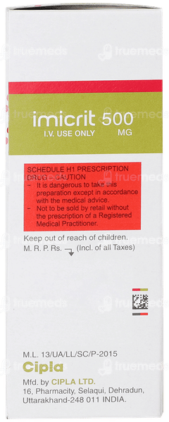 Imicrit 500mg Injection 1 Imicrit 500mg Injection 1