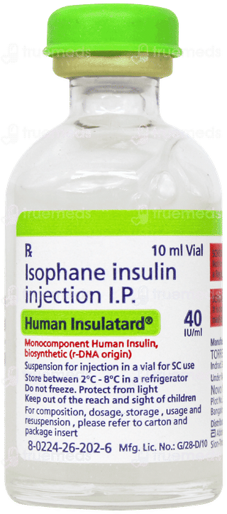 Human Insulatard 40Iu Injection 10Ml