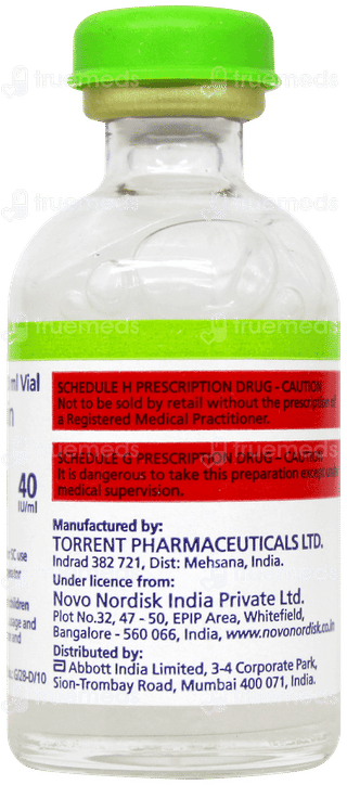 Human Insulatard 40Iu Injection 10Ml