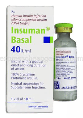 Insuman Basal 40iu Injection 10ml