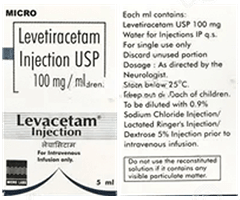 Levacetam 100Mg Injection 5Ml Levacetam 100Mg Injection 5Ml