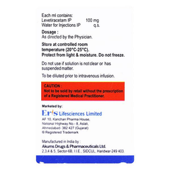 Levroxa 100 Mg Injection 5 Ml Levroxa 100 Mg Injection 5 Ml