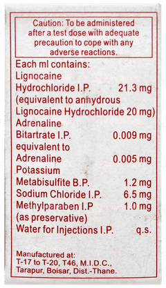 Lox 2% Adrenaline Injection 30ml