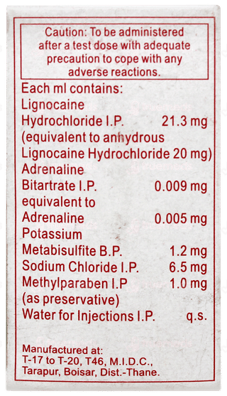Lox 2% Adrenaline Injection 30ml