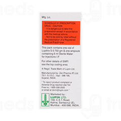 Lupitrix S 500/250 MG Injection 1 Lupitrix S 500/250 MG Injection 1