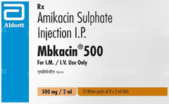 Mbkacin 500 Mg Injection 2 Ml