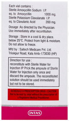 Megamentin 1200 Injection 1 Megamentin 1200 Injection 1