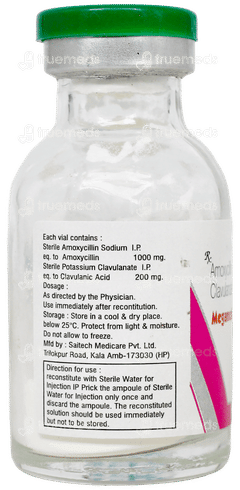 Megamentin 1200 Injection 1 Megamentin 1200 Injection 1