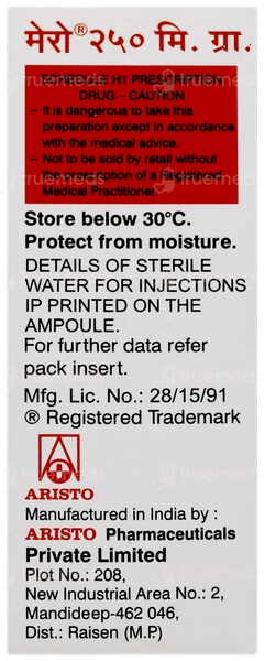 Mero 250mg Injection 1