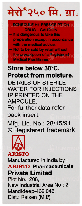 Mero 250mg Injection 1