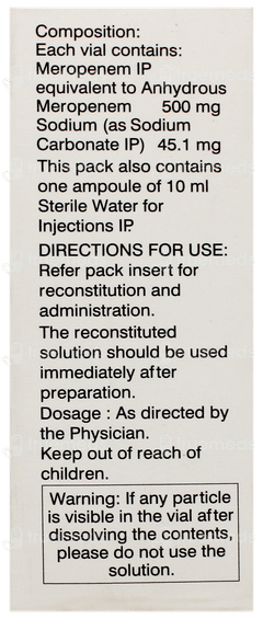 Mero 500Mg Injection 1 Mero 500Mg Injection 1